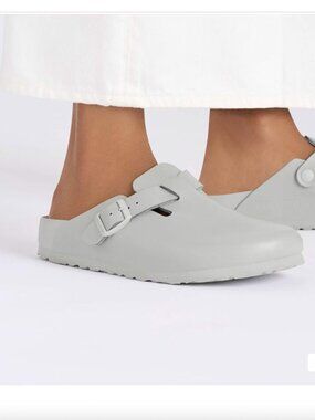 Birkenstock Boston Leather Mineral Gray